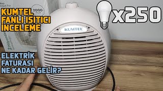 KUMTEL FANLI 2000W ISITICI  NE KADAR YAKAR ENERJÄ° SARFÄ°YATI [upl. by Hpeseoj830]