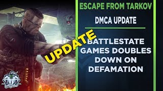 Escape From Tarkov DMCA Update Battlestate Games Doubles Down on Defamation [upl. by Isac]