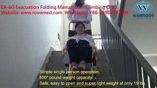 EA6G Evacuation Folding Manual Stair Climbing ChairEscape ChairStairway Evacuation Chair [upl. by Bayly134]