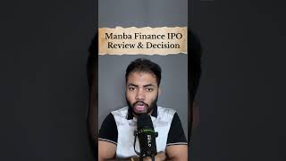 Manba Finance IPO Reviewamp Decision🔥 Latest IPO GMP ipo buyback shortsfeed [upl. by Ajssatan]