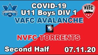 VAFC AVALANCHE DIV 1 U11 2010 BOYS Vs NVFC TORRENTS DIV 1 U11 2010 BOYS 071124 2nd Half COVID19 [upl. by Grete]