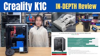 Creality K1C 3D Printer indepth review testing with Nylon Carbon Fiber ASA TPU PETG PLA PRO [upl. by Lanford571]