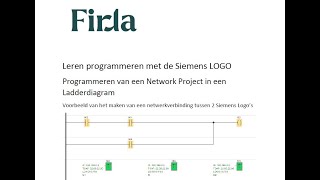 Leren programmeren met de Siemens LOGO Programmeren van een Network Project in een Ladderdiagram [upl. by Gannes]