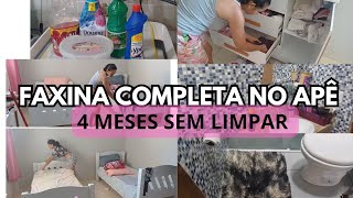 4 MESE SEM LIMPAR  FAXINA COMPLETA NO APÊ [upl. by Wilkison]