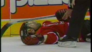 Tie DomiScott Niedermayer incident  2001 playoffs [upl. by Nodnart]