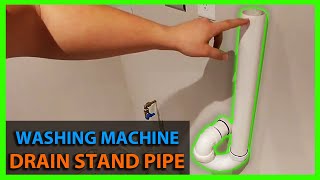 How To Install a Washing Machine Drain Stand Pipe  2quot Trap amp Stand Pipe Height [upl. by Eenttirb]