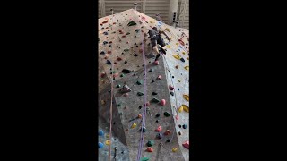 Beginner Lead Climbing on a 510b at UNL [upl. by Ahsikahs]