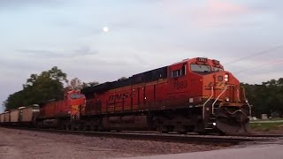 BNSF Cargill Feed Train at Sunset [upl. by Lurleen]