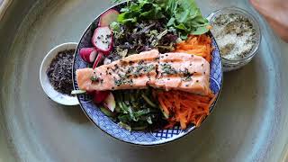 Easy Salmon Salad with Cucumber and Seaweed Recipe [upl. by Edna420]