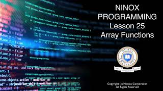 125 Programming Ninox  Array Functions [upl. by Jeunesse]