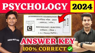 12th Psychology Answer Key 2024  Psychology Class 12 Objective Answer Solution 2024 Education Baba [upl. by Lemrac]