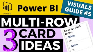 Power BI Visual Guide 5  The MultiRow Card  3 Configuration Ideas and One Major Drawback [upl. by Yonit834]