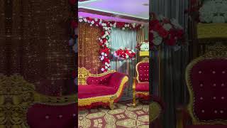 Jan green marriage hall wedding stagebackdrop stagedecor weddingplanning party barat [upl. by Aisset]