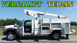 Versalift TEL29N bucket truck demonstration and operation  2013 Ford F450 [upl. by Novelc]