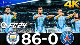 FC 24  MESSI RONALDO MBAPPE NEYMAR ALL STARS  MAN CITY VS PSG 860  PS5 4K60 [upl. by Childs]