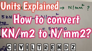 How to convert KNm2 to Nmm2 in just 2 steps  NITHYAPRIYAA [upl. by Acemat]