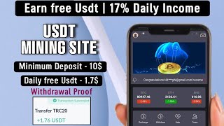 New Usdt Mining Site  usdt earning site  usdt mining app  trx Cloud Mining  usdt investment 2024 [upl. by Hum475]