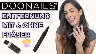 DOONAILS💅🏽 ENTFERNUNG mit FRÄSER amp REMOVER DIPPING POWDER NAILS Tutorial amp Review  Angela Mel [upl. by Squire]