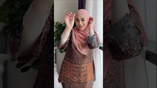 TUTORIAL HIJAB PASHMINA  Cara Pakai Tudung Shawl Raya Simple Terkini [upl. by Spohr]