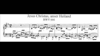 JS Bach  BWV 666  Jesus Christus unser Heiland alio modo [upl. by Oknuj]