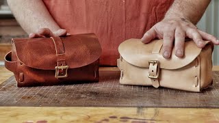 Finally A SIMPLE Leather Dopp Kit PATTERNTUTORIAL [upl. by Alleyn]