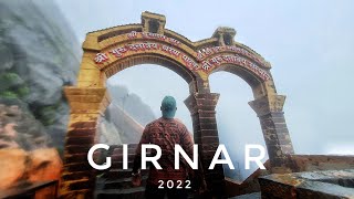 Girnar yatra in Monsoon  Guru Dattatreya Paduka Darshan 2022  Ambaji Temple Girnar [upl. by Ayamahs]