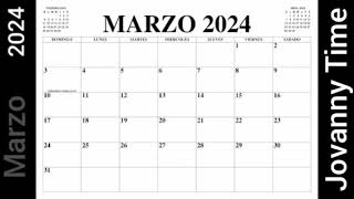 Calendario  Marzo 2024 [upl. by Assyn819]