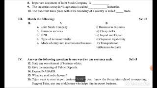 ⚡️1st Puc Model Question Paper in Business studies English 20232024  Business Studies ⚡️ [upl. by Novia]