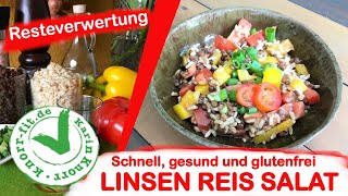 LINSEN REIS SALAT I glutenfrei und vegan I Resteverwertung I Karin Knorr Ernährungstraining [upl. by Norted]