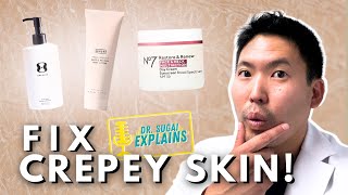 Skincare Secrets to Manage Crepey Skin from a Dermatologist [upl. by Wernda]