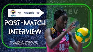 PAOLA EGONU  Postmatch interview vs Fenerbahce [upl. by Glogau413]