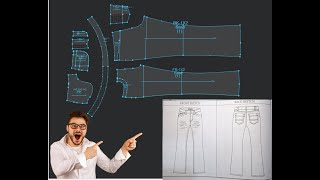 How to make easy sample patterns from pants blocks pattern STYLE 10 FEMALE BASIC 5 Pktpart02 [upl. by Yahska]