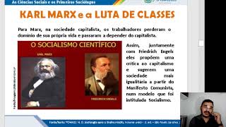 AULA 5  SOCIOLOGIA  MARX E AS CLASSES SOCIAIS [upl. by Ahker]