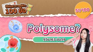 ติวฟรีชีวะ 51100 🧬 Polysome  เฉลยข้อสอบ 9วิชาสามัญ ปี63  ชีวะครูฝ้าย [upl. by Ihculo]