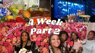 Vlog Part 2 l Burna Boy l Galentines l Store Food l Stock Up [upl. by Eelarbed]