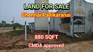 ID NO 140 📢land for sale 📍Chennai Pallikaranai 😍880 sqft 😱CMDA approved realestate property [upl. by Bacon]