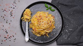 Aus ein paar einfachen Zutaten etwas das absolut begeistert Leckere Spaghetti Carbonara [upl. by Adlar]