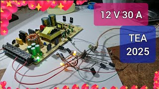 Amplifier TEA2025 x Power Supply 12 v 30 a [upl. by Ries]