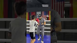 Boxing Workout With Foot Work Padding 🥊 boxing boxingpadwork boxingexercise boxingtraining [upl. by Eeclehc936]