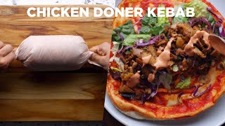 Making Chicken Doner Kebab At Home [upl. by Nwahsed160]