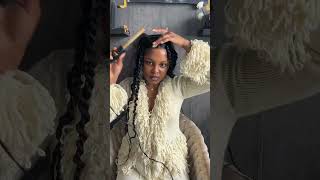 Twist Braids on Water wave Wig wiginfluencer wiginstall wigtutorial twistbraids waterwavewig [upl. by Rapsag730]