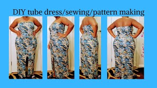 How to make a bodycon dresstube dressstrapless dressSewmate [upl. by Thais410]