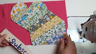 Handmade patchwork idea from scrap fabric🌷 Christmas gift 💃cutting and stitching [upl. by Sion865]