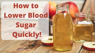 How to Lower Blood Sugar Quickly  How to Make ACV Taste Better [upl. by Lohcin]