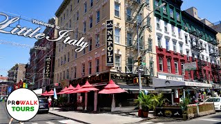 Little Italy amp Chinatown Walk NYC 4K60fps with Captions [upl. by Aisorbma260]