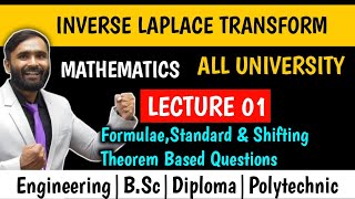 INVERSE LAPLACE TRANSFORMMATHEMATICSLECTURE 01FormulaeStandard amp Shifting Theorem Based Question [upl. by Drislane]