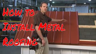 Installing Metal Roofing Panels [upl. by Nnaxor]