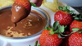 CHOCOLATE FONDUE  Easy Chocolate Fondue Recipe  Simply Mamá Cooks [upl. by Niwred]