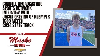 Carroll Broadcasting Sports Network interview with Jacob Greving of Kuemper [upl. by Bashuk68]