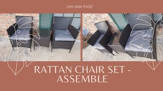 Rattan chair set  assembly [upl. by Rexana838]